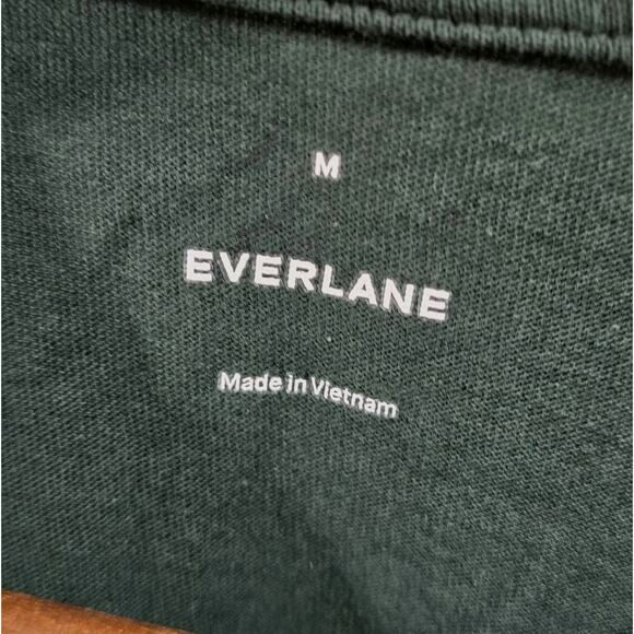Everlane T Shirt Mens Medium Green Short Sleeve Crew Organic Cotton Premium - Picture 4 of 12